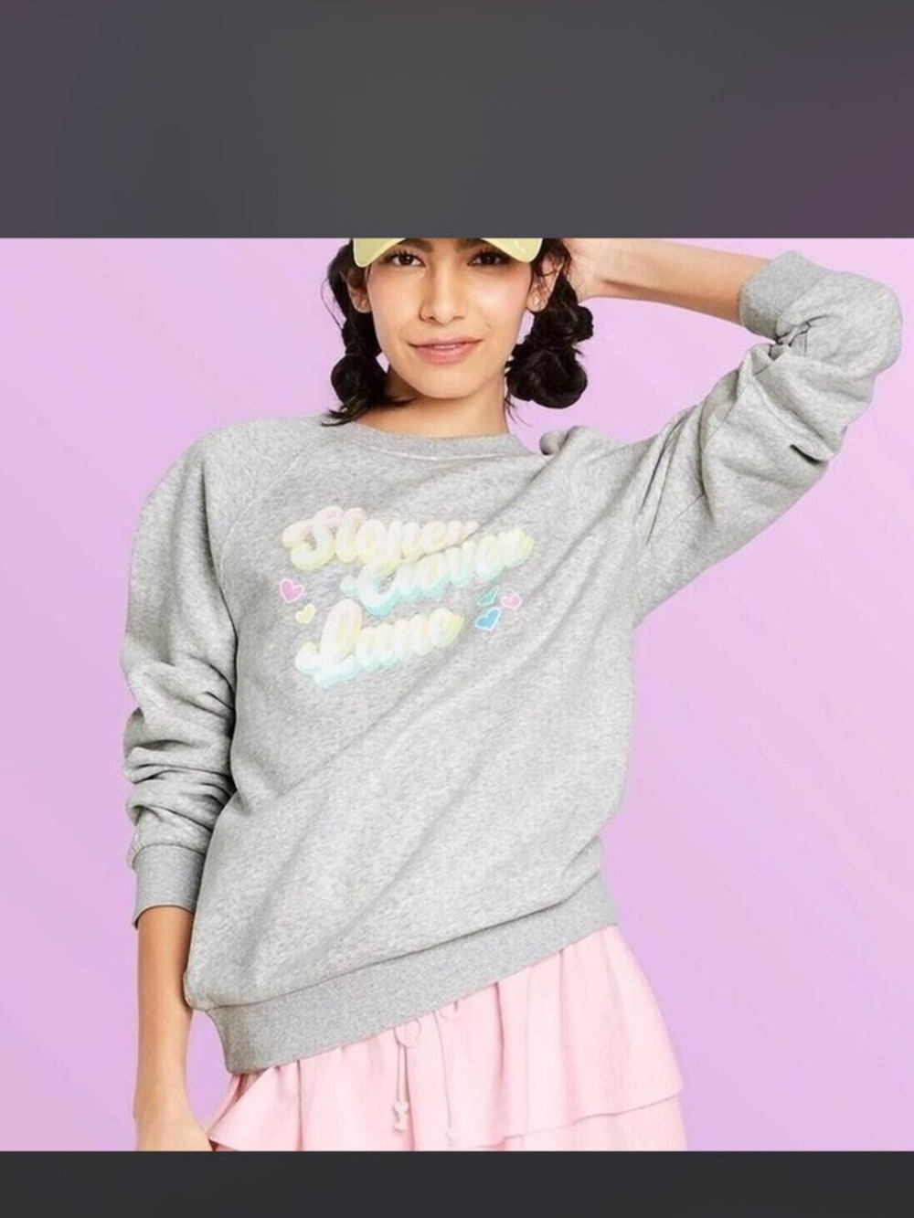 Stoney Clover Lane Light Gray Sweatshirt with Pastel Logo